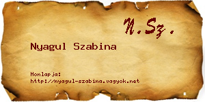 Nyagul Szabina névjegykártya